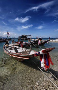 Tayland, koh phangan (Samui Adası), yerel balıkçı tekneleri