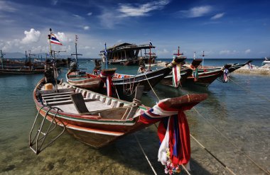 Tayland, koh phangan (Samui Adası), yerel balıkçı tekneleri