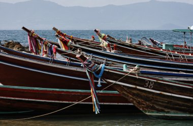 Tayland, koh phangan (Samui Adası), yerel balıkçı tekneleri