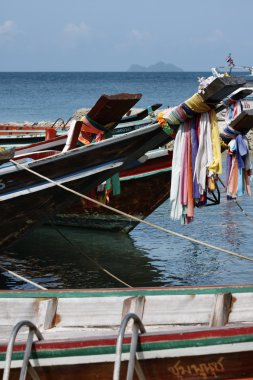 Tayland, koh phangan (Samui Adası), yerel balıkçı tekneleri