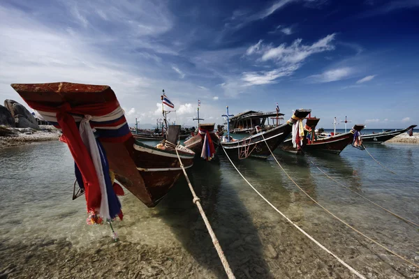 Thailand, Koh Phangan (Phangan Island), local fishing boats — Stock Photo, Image