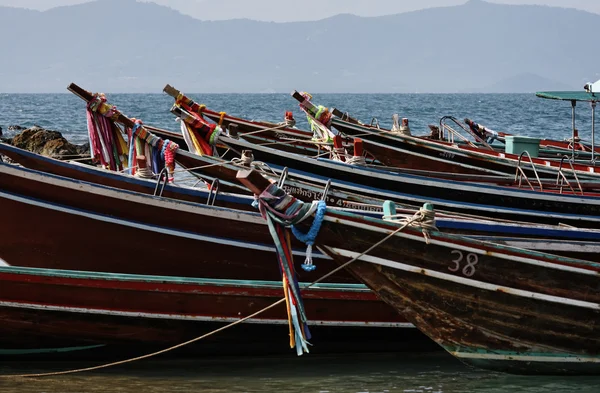 Thailand, Koh Phangan (Phangan Island), local fishing boats — Stock Photo, Image