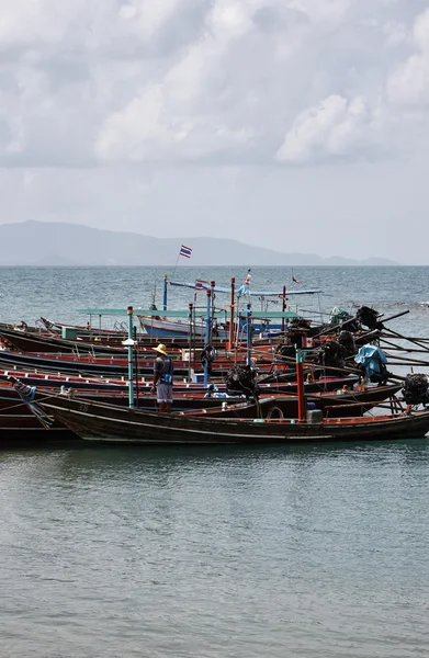 Ταϊλάνδη, koh phangan, ξύλινες βάρκες — Φωτογραφία Αρχείου