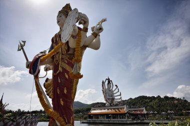 Tayland, koh samui (samui Adası), plai laem Budist tapınağı (wat plai lae