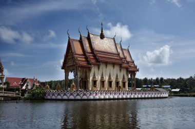 Tayland, koh samui (samui Adası, plai laem Budist tapınağı (wat plai laem