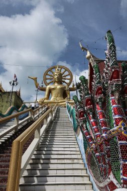 Tayland, koh samui (samui Adası), phra yai Budist tapınağı (wat phra yai)