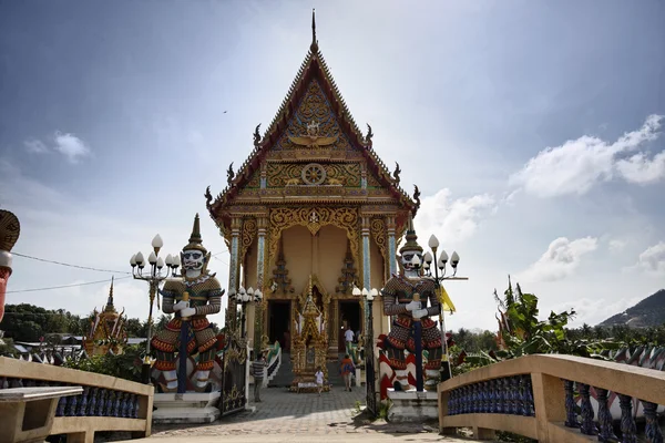 태국, 코 사무이 (samui 섬), 플라이 렘 불교 사원 (wat 플라이 래 — 스톡 사진
