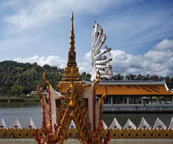 タイ、サムイ島 (サムイ島) プラーイ レーム仏教寺院 （ワット プラーイ ラエ — ストック写真