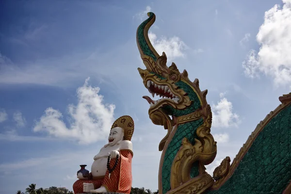 Thailand, koh samui (samui eiland, plai laem boeddhistische tempel (wat plai laem — Stockfoto