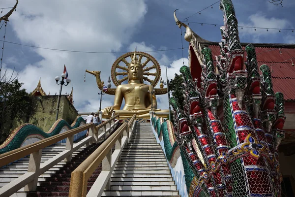 Thailand, koh samui (samui eiland), phra yai boeddhistische tempel (wat phra yai) — Stockfoto