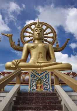 Tayland, koh samui (samui Adası), phra yai Budist tapınağı (wat phra yai)