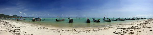 stock image Thailand, Koh Samui (Samui Island), panoramic view of local fishing boats a
