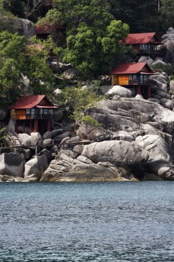 Tayland, koh nangyuan (nangyuan ada), ada buzlu bir Resort view