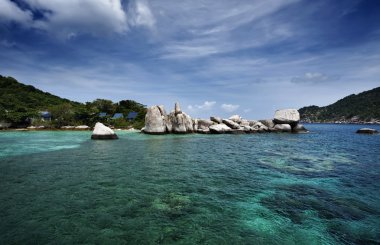 Tayland, Koh Nangyuan (Nangyuan Adası), adanın sahil manzarası