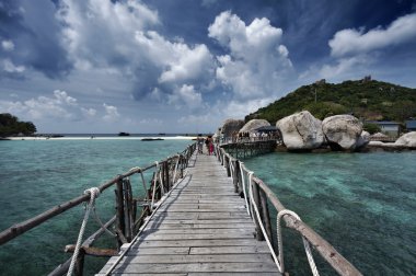 Tayland, Koh Nangyuan (Nangyuan Adası), adanın sahil manzarası