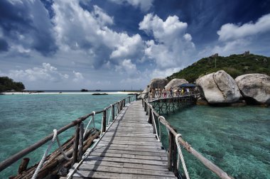 Tayland, Koh Nangyuan (Nangyuan Adası), adanın sahil manzarası