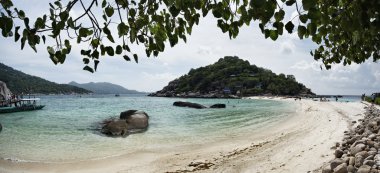 Tayland, koh nangyuan (nangyuan ada), adanın panoramik görünüm