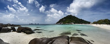 Tayland, koh nangyuan (nangyuan ada), adanın panoramik görünüm