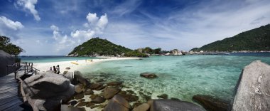 Tayland, koh nangyuan (nangyuan ada), adanın panoramik görünüm