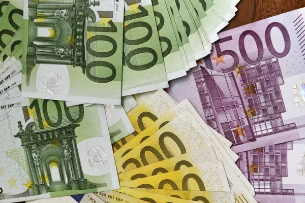 Billets en euros, argent — Photo