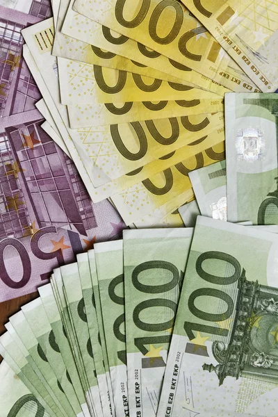 Euro rekeningen, geld — Stockfoto