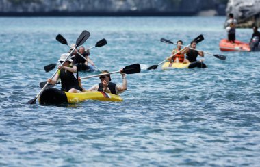 Tayland, mu koh angthong ulusal deniz parkı, turistler Kano