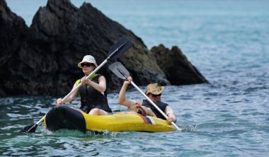 Tayland, mu koh angthong ulusal deniz parkı, turistler Kano