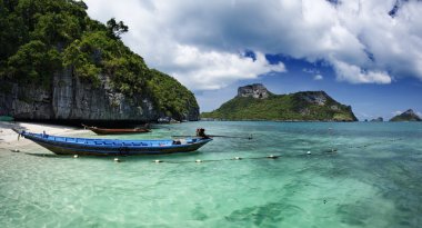 Tayland, mu koh angthong ulusal deniz parkı, yerel balıkçı tekneleri