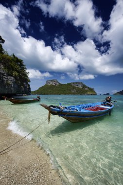 Tayland, mu koh angthong ulusal deniz parkı, yerel balıkçı tekneleri