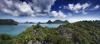 Tayland, mu koh angthong ulusal deniz parkı, panoramik görünüm