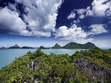 Tayland, mu koh angthong ulusal deniz parkı, panoramik görünüm