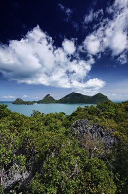 Tayland, mu koh angthong ulusal deniz parkı, panoramik görünüm