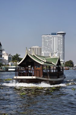 Tayland, bangkok, chao praya Nehri manzarası ve şehir manzarası