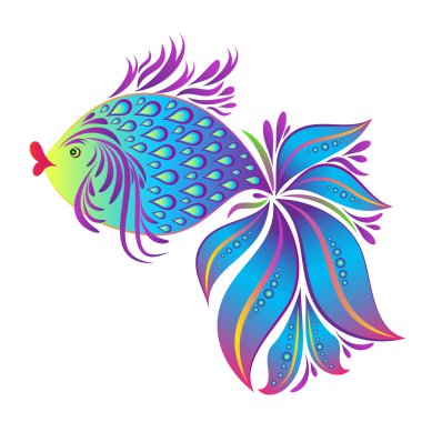 Blue fish clipart