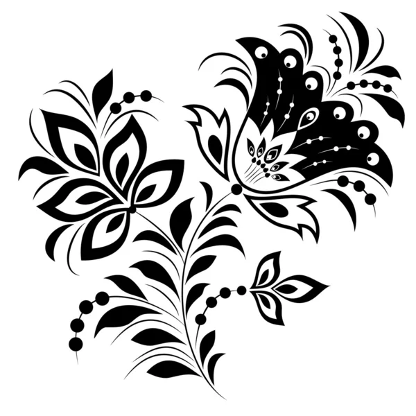 Flor abstracta aislada sobre fondo blanco — Vector de stock
