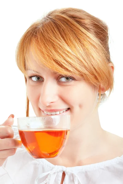 stock image Woman enjoying a cup of tea