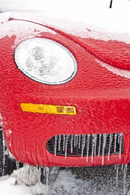 Freezing car clipart