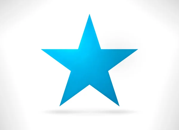 Forma de estrella abstracta azul — Vector de stock