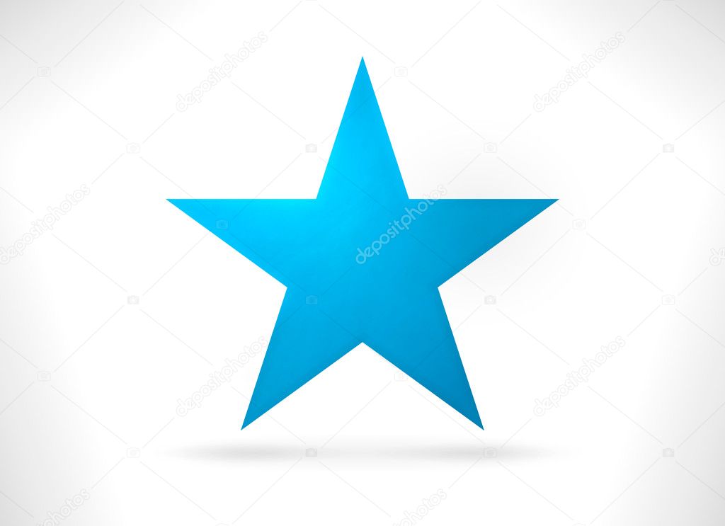 Blue abstract star shape