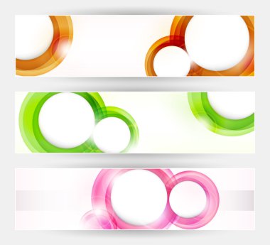 Set of abstract modern vector banners clipart