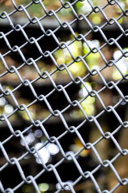 Mesh cages in the background bokeh clipart