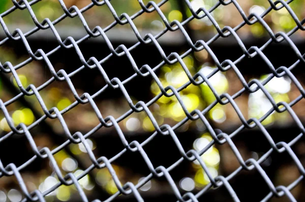 Mesh cages in the background bokeh — Stock Photo, Image