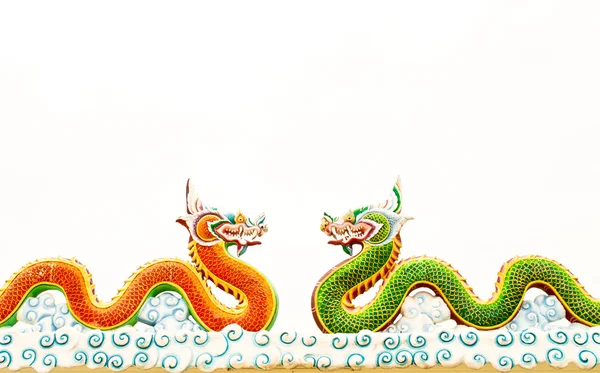 Green Dragon and Red Dragon — Stock Photo, Image