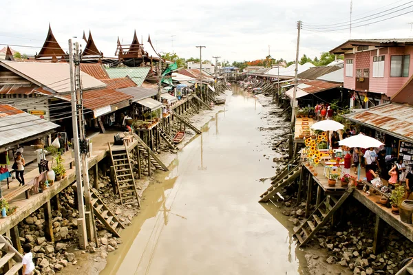 Mercado flotante en Tailandia —  Fotos de Stock