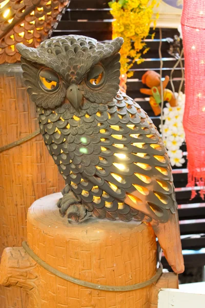 Lamp in the shape of the owl — Stock Photo, Image