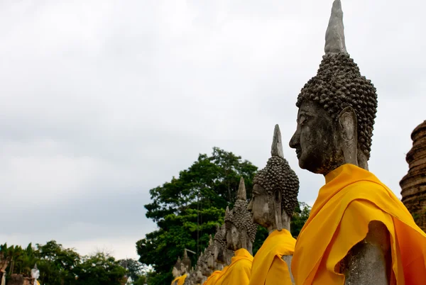 Wat yai chai mong ostré ayutthaya historický park v Thajsku — Stock fotografie