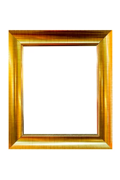 Eu coloquei uma foto de quadro de madeira dourada — Fotografia de Stock