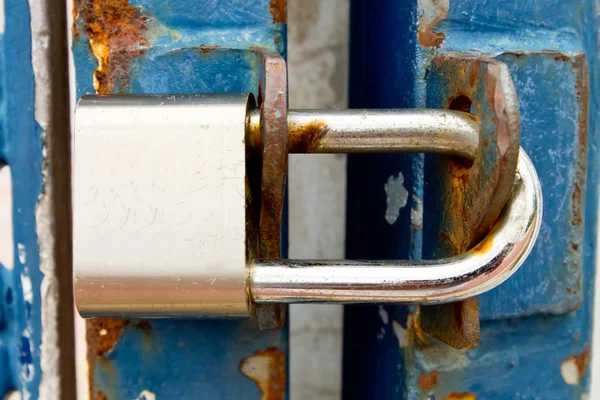 Old silver lock — Stock Photo, Image