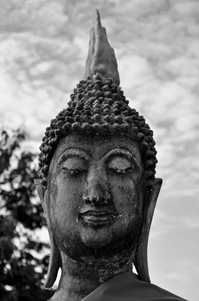 Imagem antiga estátua de buddha em Ayutthaya Tailândia — Fotografia de Stock