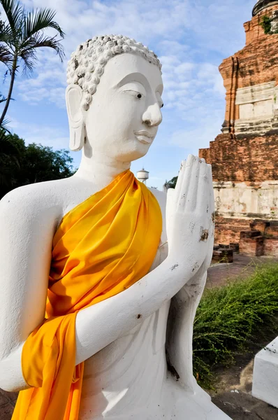 Antik Resim Buda heykeli ayutthaya, Tayland — Stok fotoğraf
